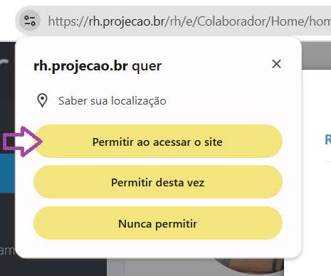 Permissão de localização